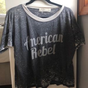 VINTAGE HAVANA ‘American Rebel’ distressed t-shirt